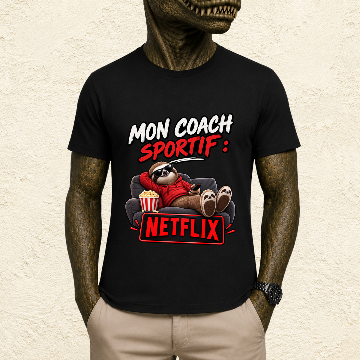 T-shirt Unisexe « Mon coach sportif : Netflix »