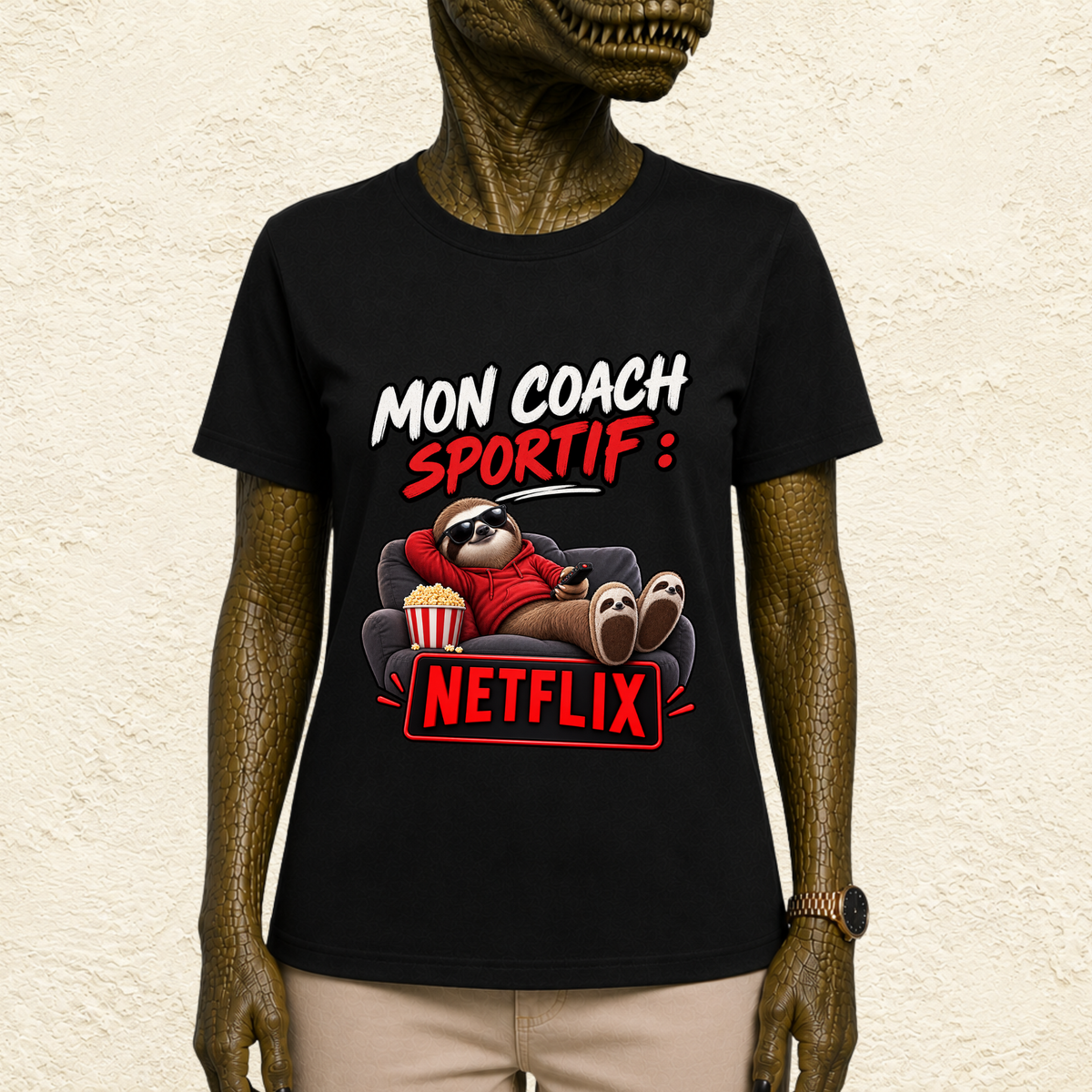 T-shirt Unisexe « Mon coach sportif : Netflix »