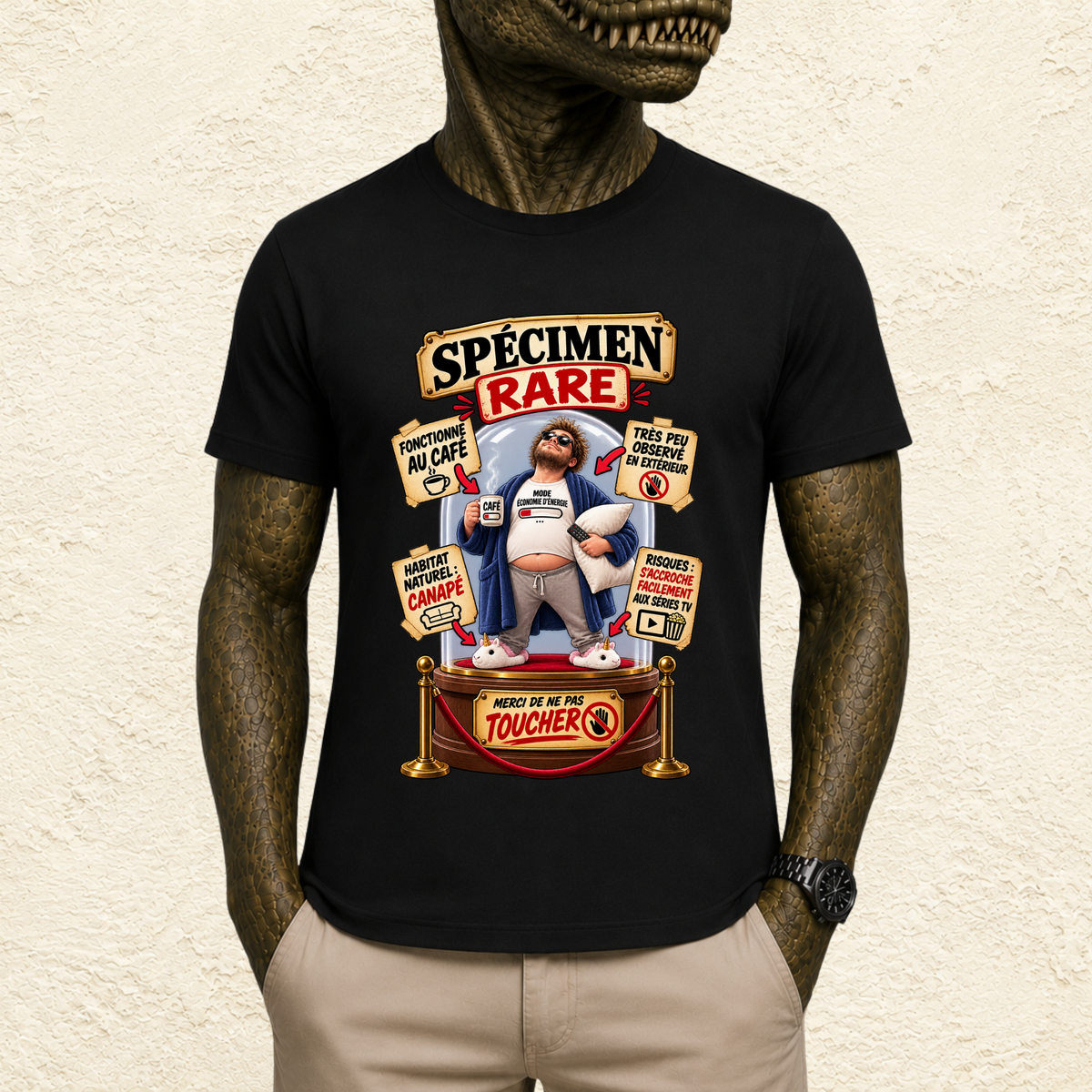 T-shirt Homme « Spécimen rare : Merci de ne pas toucher »
