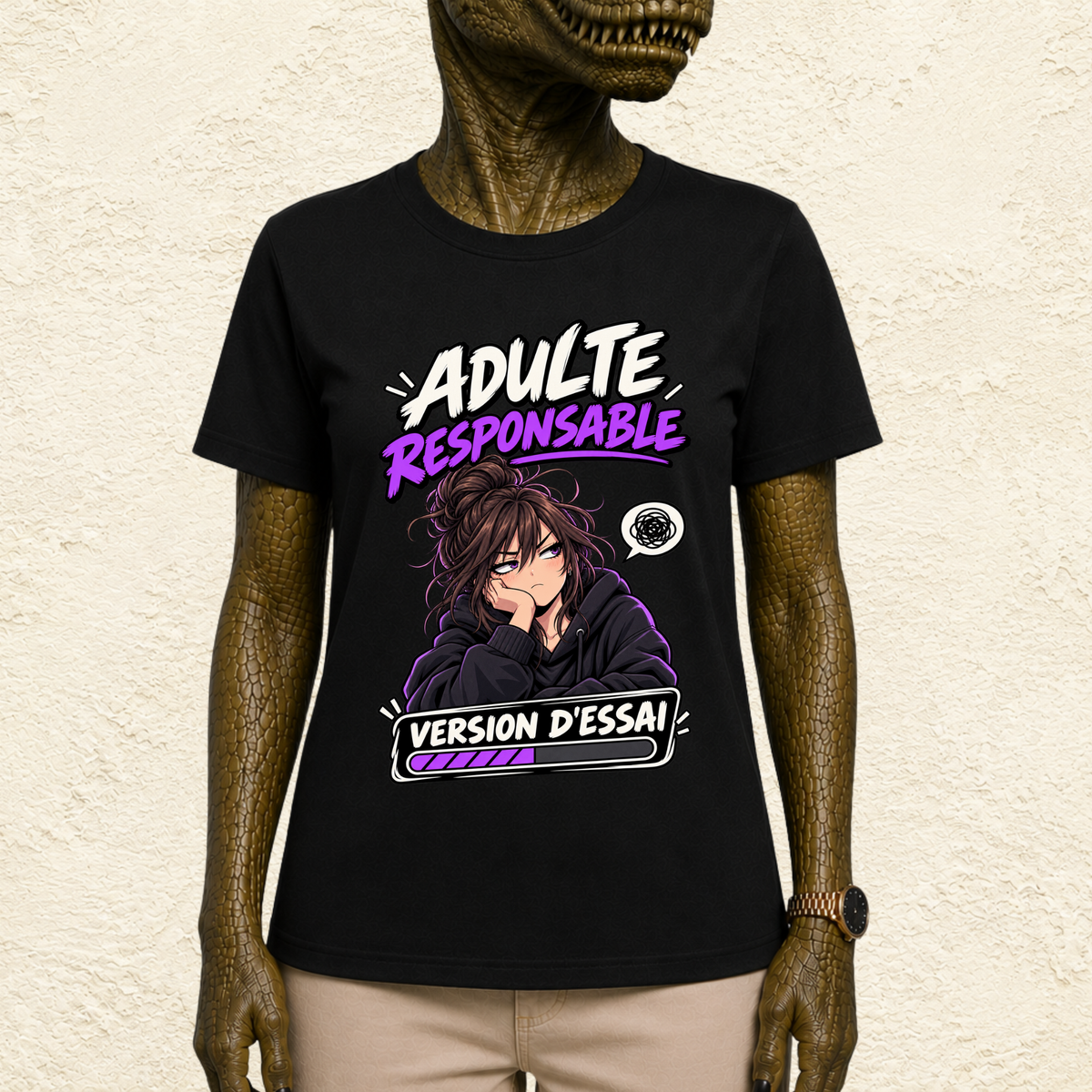 T-shirt Femme « Adulte responsable : Version d'essai »