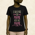 T-shirt femme Ce qui se passe chez Mamie reste chez Mamie – Un slogan complice et plein d’humour