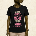 T-shirt femme De tous mes rôles, mamie est mon préféré – Une touche d’humour et de tendresse