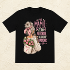 T-shirt Femme Illustré "Mamie : Zéro autorité, Beaucoup d'amour"