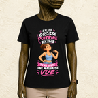 T-shirt Femme « J'ai une grosse poitrine en vrai, tu as juste une mauvaise vue »