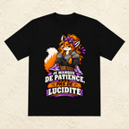 T-shirt Femme illustré « Je manque de patience, pas de lucidité »