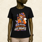 T-shirt Femme illustré « Je ne juge pas, je constate les dégâts »