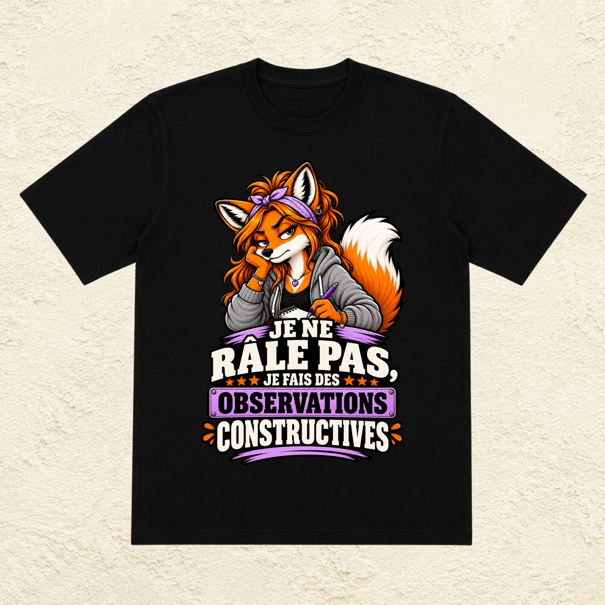 T-shirt Femme « Je ne râle pas, je fais des observations constructives »