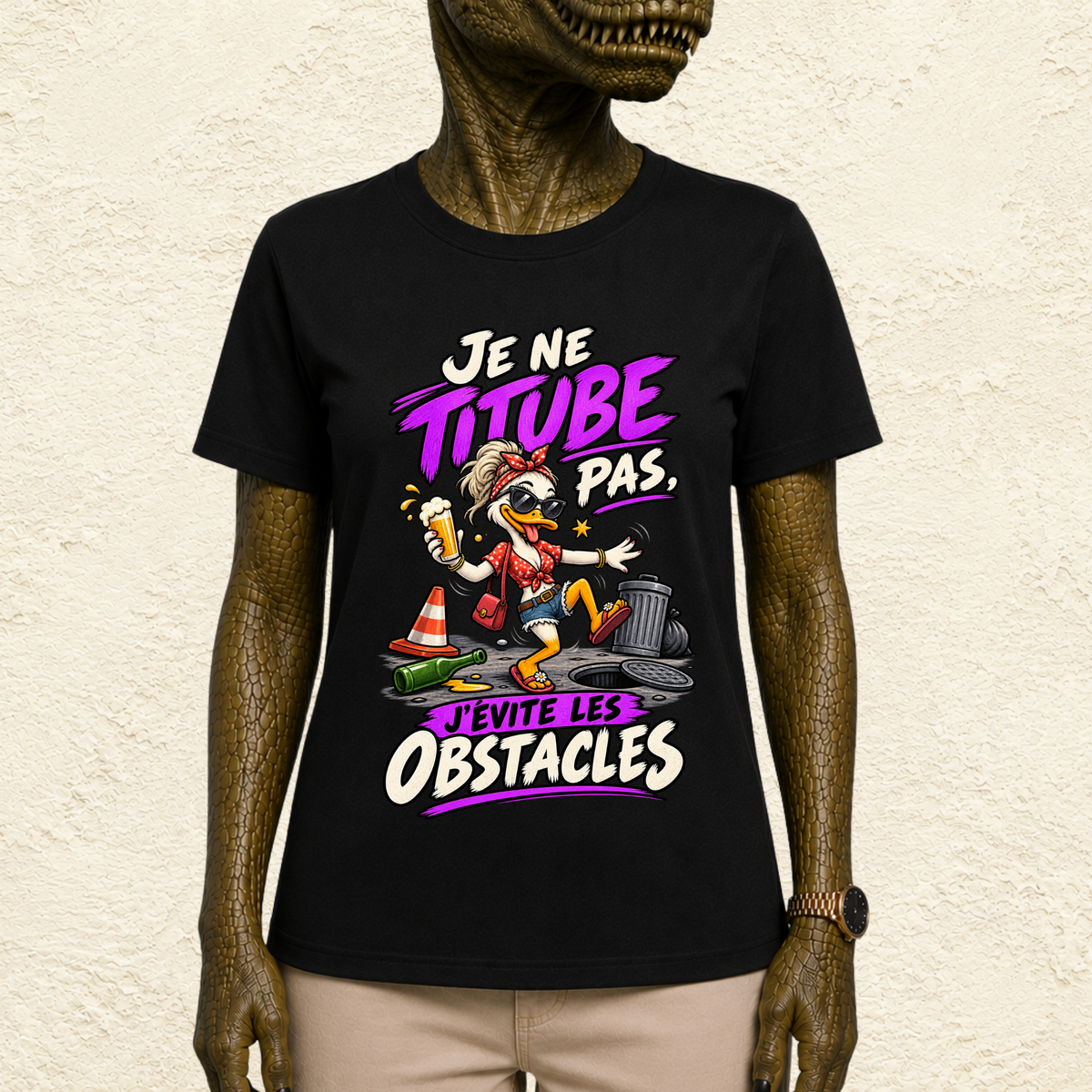 T-shirt Femme « Je ne titube pas, j'évite les obstacles »