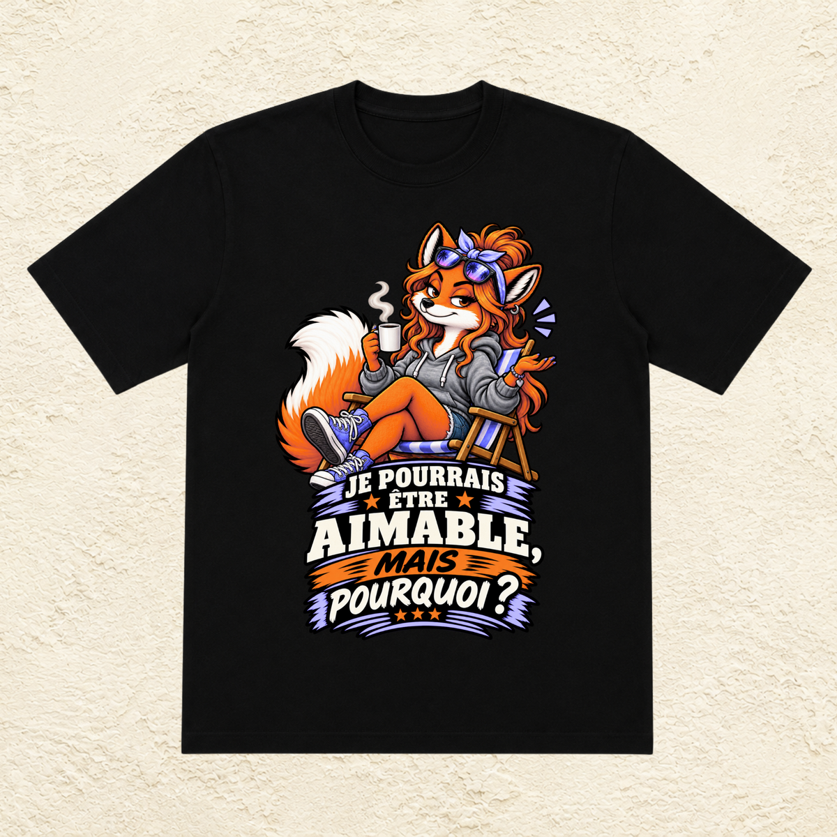 T-shirt Femme illustré « Je pourrais être aimable, mais pourquoi ? »