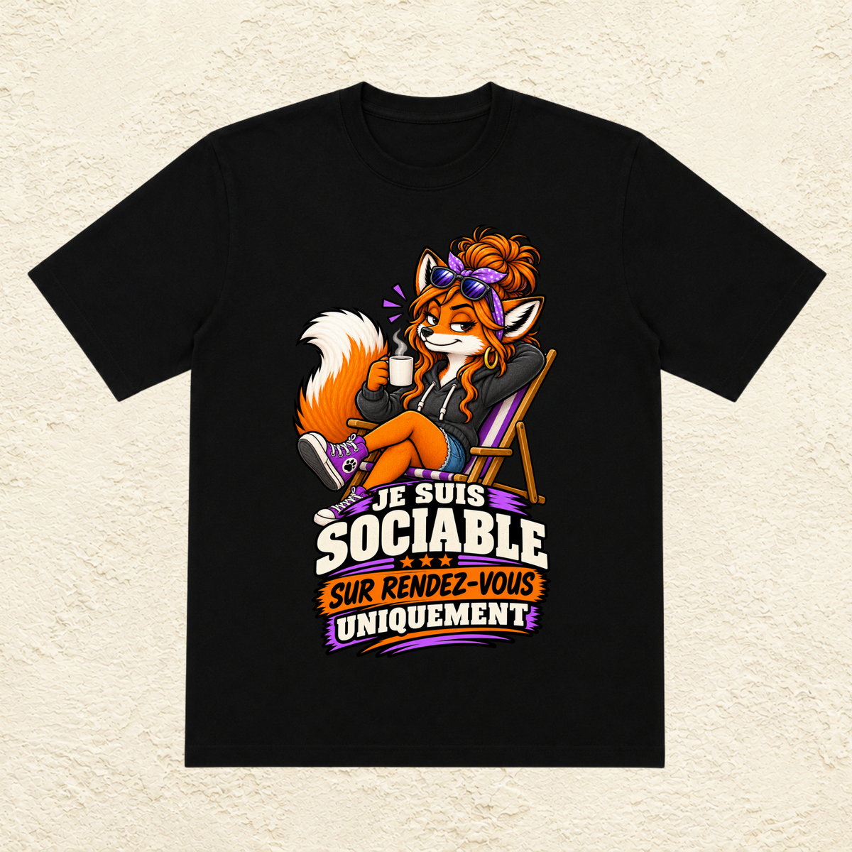 T-shirt Femme « Je suis sociable sur rendez-vous uniquement »