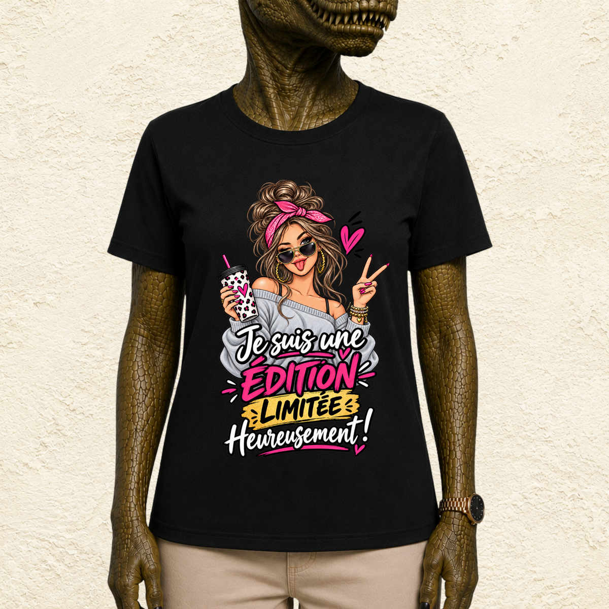 T-shirt Femme « Je suis une édition limitée, heureusement ! »