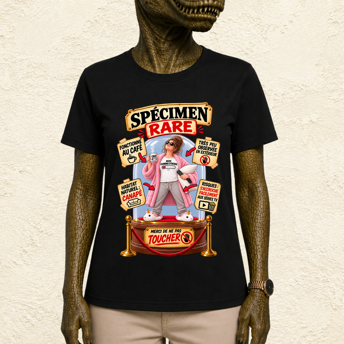 T-shirt Femme « Je suis un spécimen rare, merci de ne pas toucher ! »