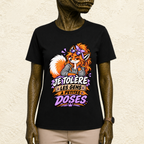 T-shirt Femme illustré « Je tolère les gens à petites doses »