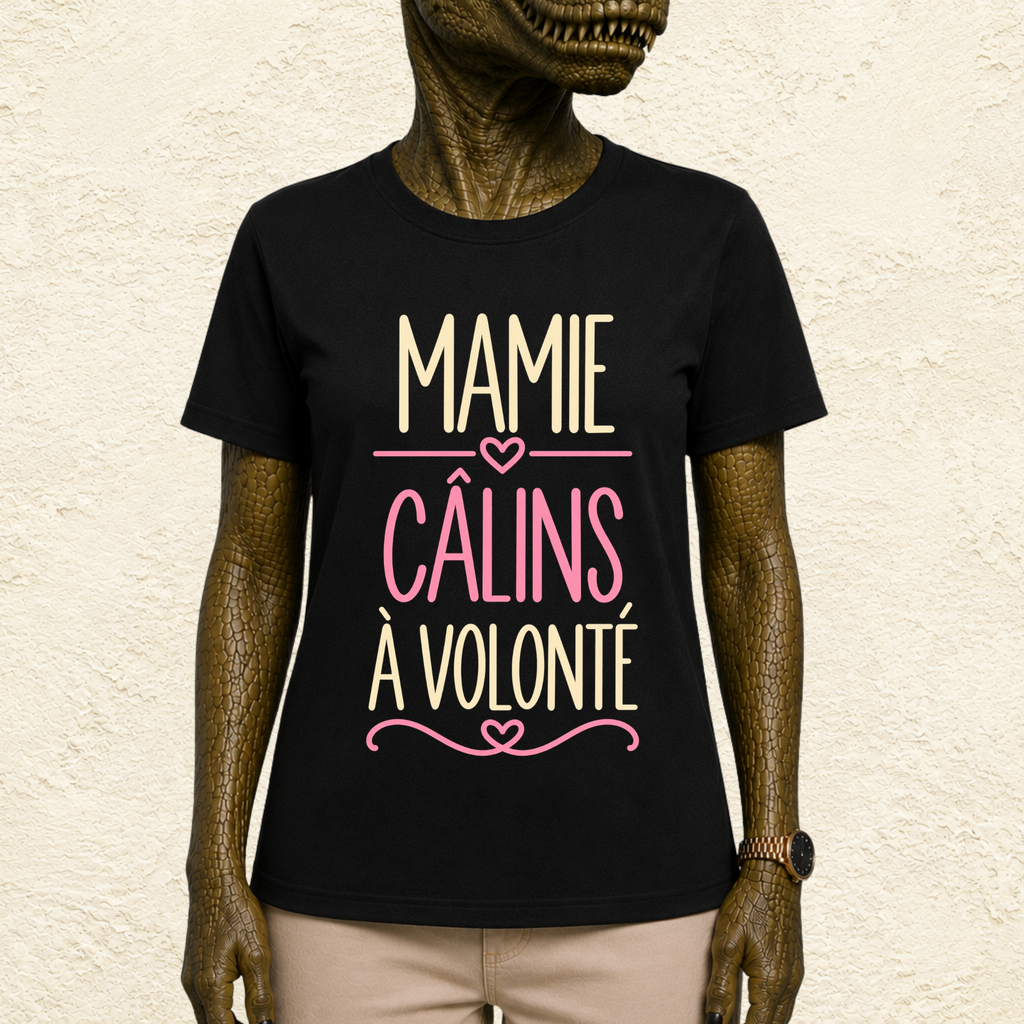 T-shirt femme Mamie câlins à volonté – Une dose infinie de tendresse