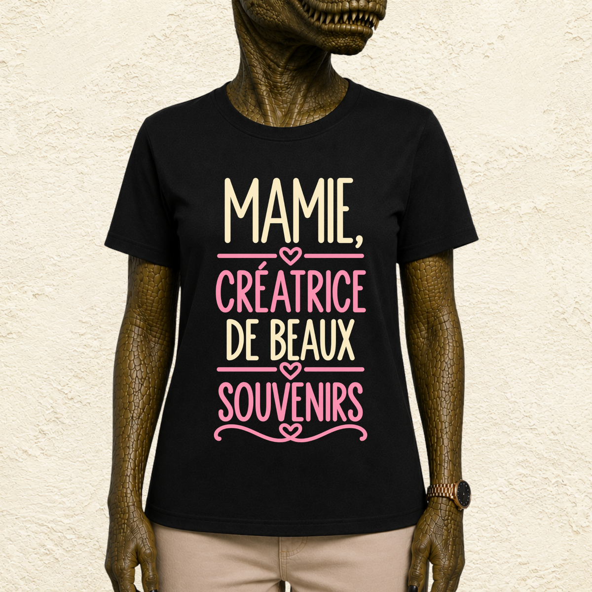 T-shirt femme Mamie créatrice de beaux souvenirs – Une attention pleine de tendresse