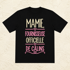 T-shirt femme Mamie fournisseuse officielle de câlins – Humour et tendresse