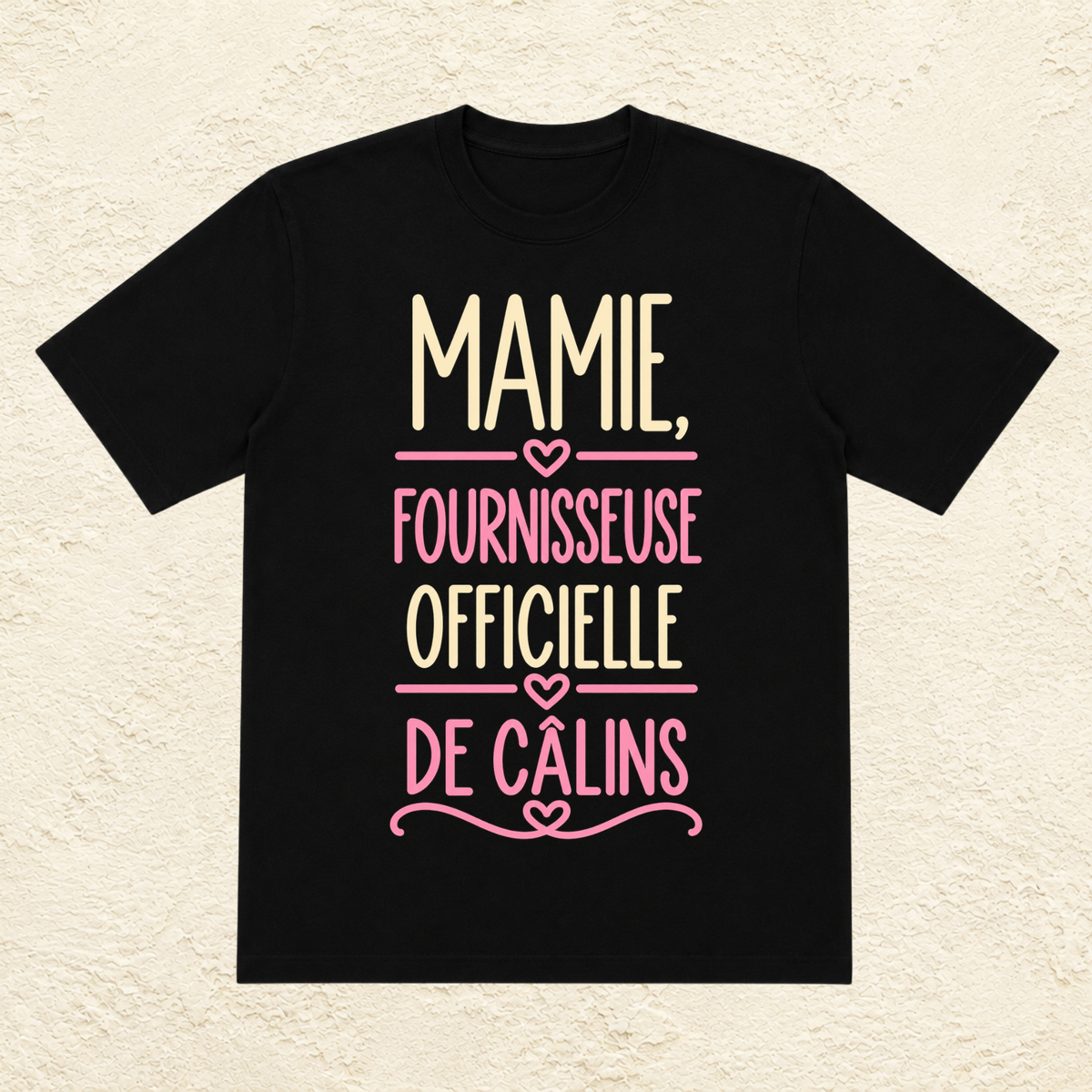 T-shirt femme Mamie fournisseuse officielle de câlins – Humour et tendresse