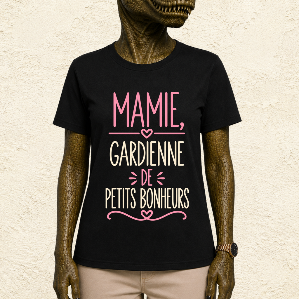 T-shirt femme Mamie, gardienne de petits bonheurs – Une attention pleine de douceur