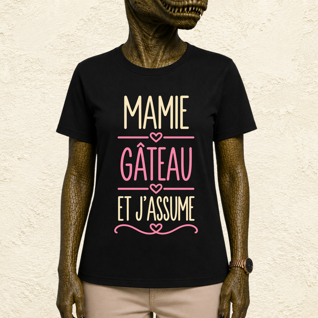 T-shirt femme Mamie gâteau et j’assume – La gourmandise assumée