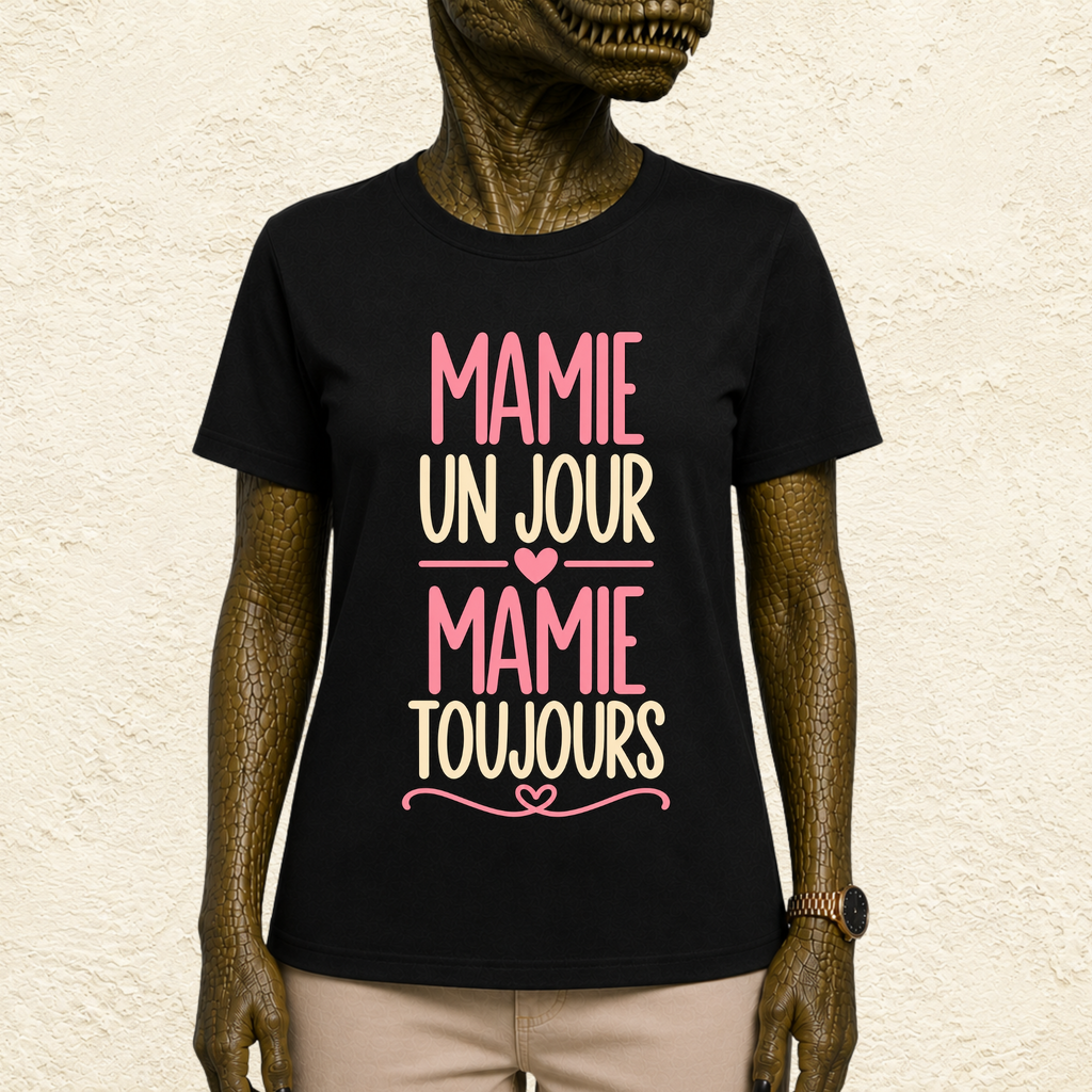 T-shirt femme Mamie un jour, mamie toujours – Une fierté pour la vie