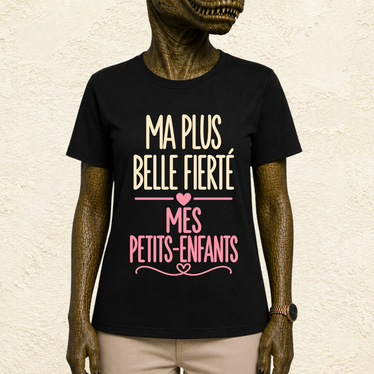 T-shirt femme Ma plus belle fierté, mes petits-enfants – Le bonheur d’être mamie