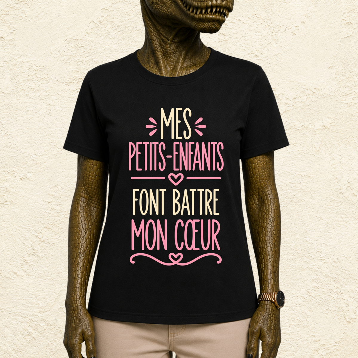 T-shirt femme Mes petits-enfants font battre mon cœur – Un message plein d’amour