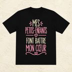 T-shirt femme Mes petits-enfants font battre mon cœur – Un message plein d’amour