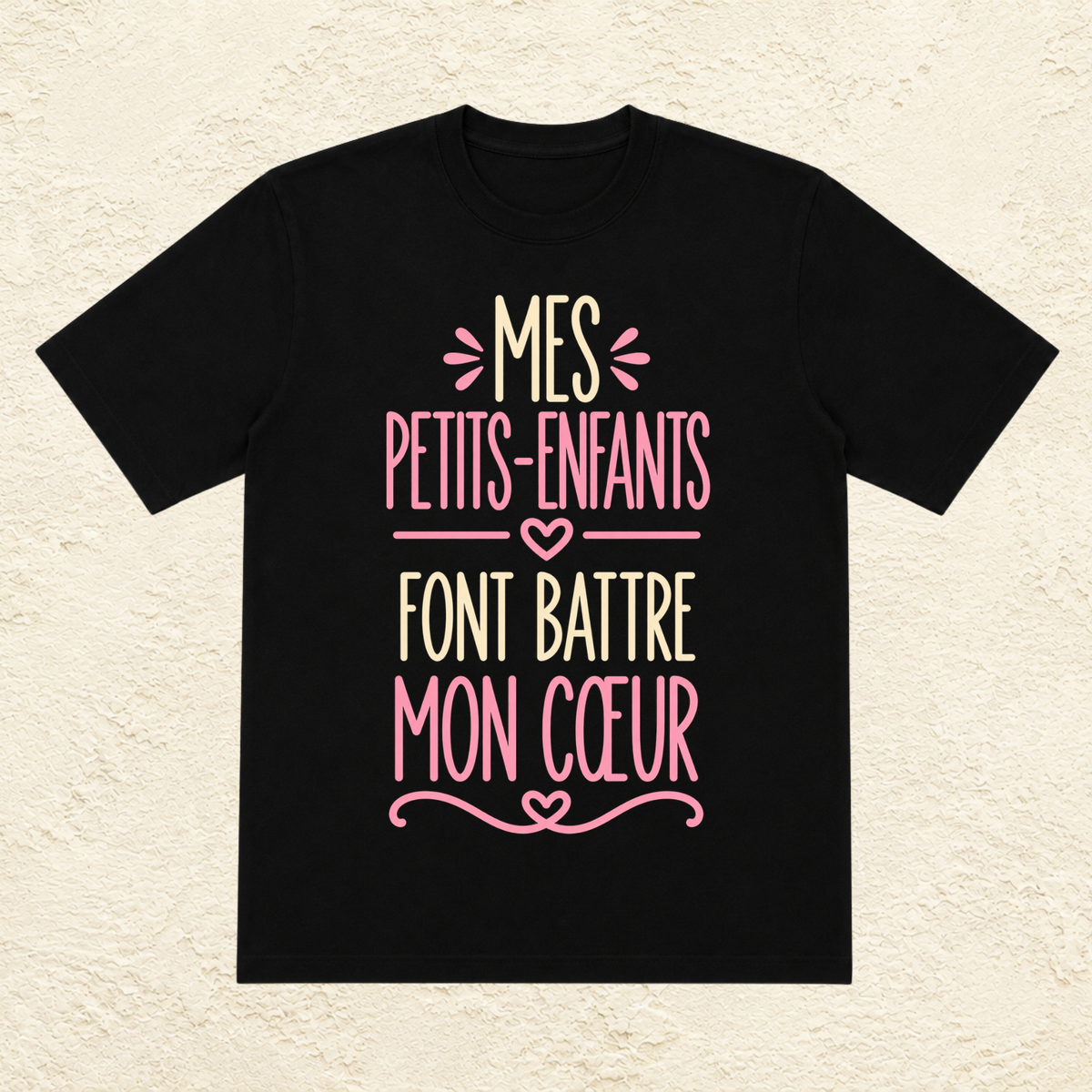 T-shirt femme Mes petits-enfants font battre mon cœur – Un message plein d’amour