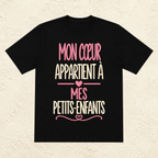 T-shirt Femme Mon cœur appartient à mes petits-enfants – Une tendresse sans limites
