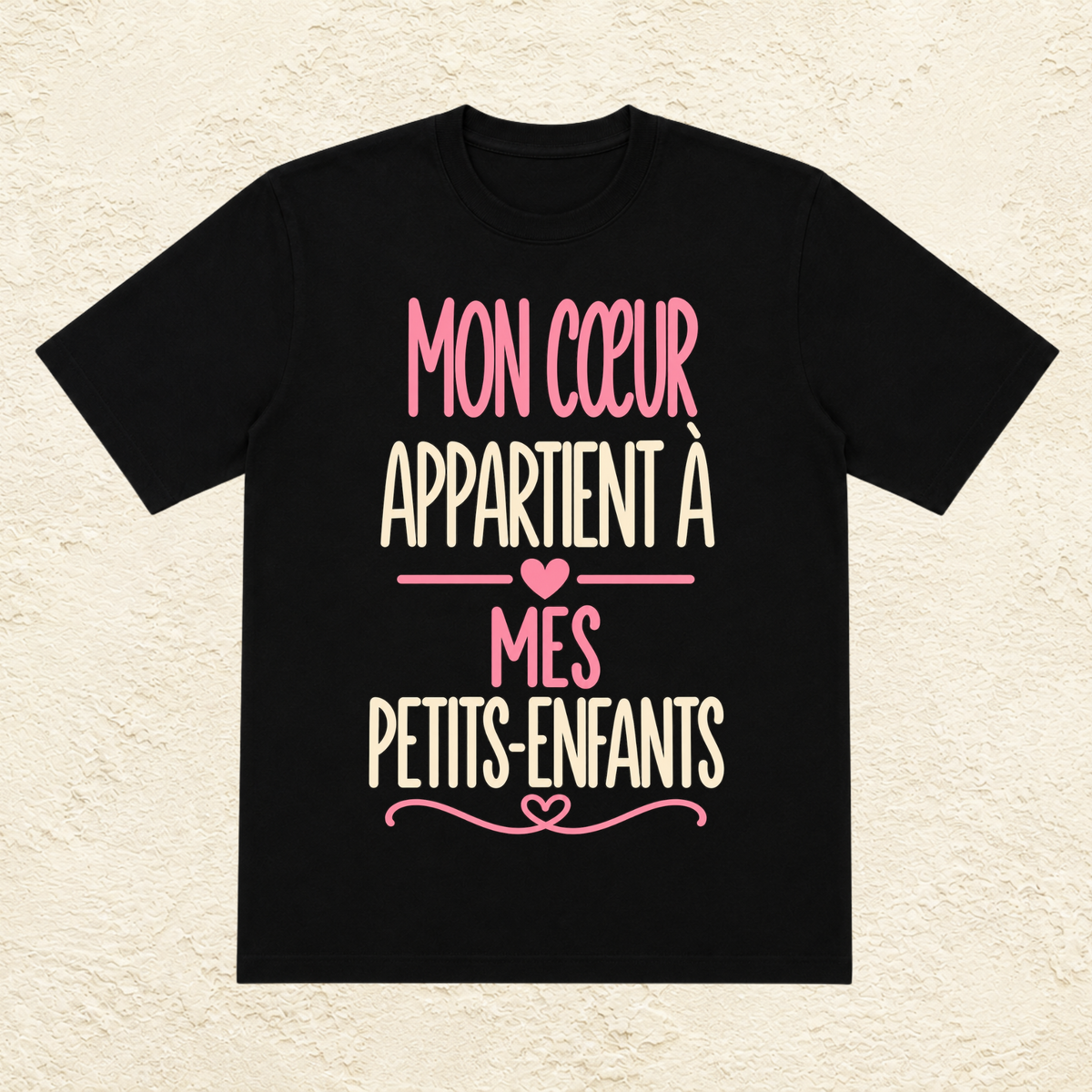 T-shirt Femme Mon cœur appartient à mes petits-enfants – Une tendresse sans limites