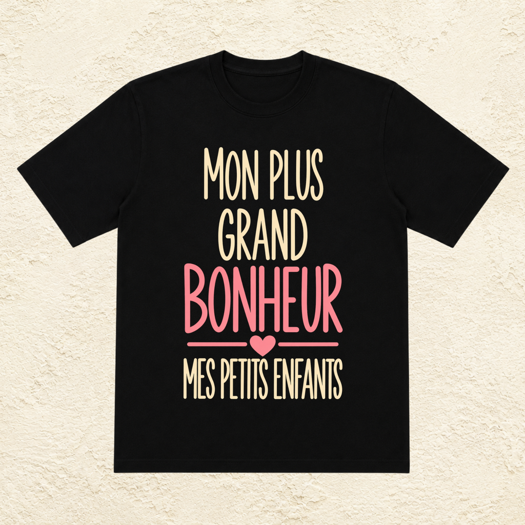 T-shirt Femme Mon plus grand bonheur, mes petits-enfants – Amour de mamie
