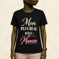 T-shirt Femme texte « Mon plus beau rôle : Maman »