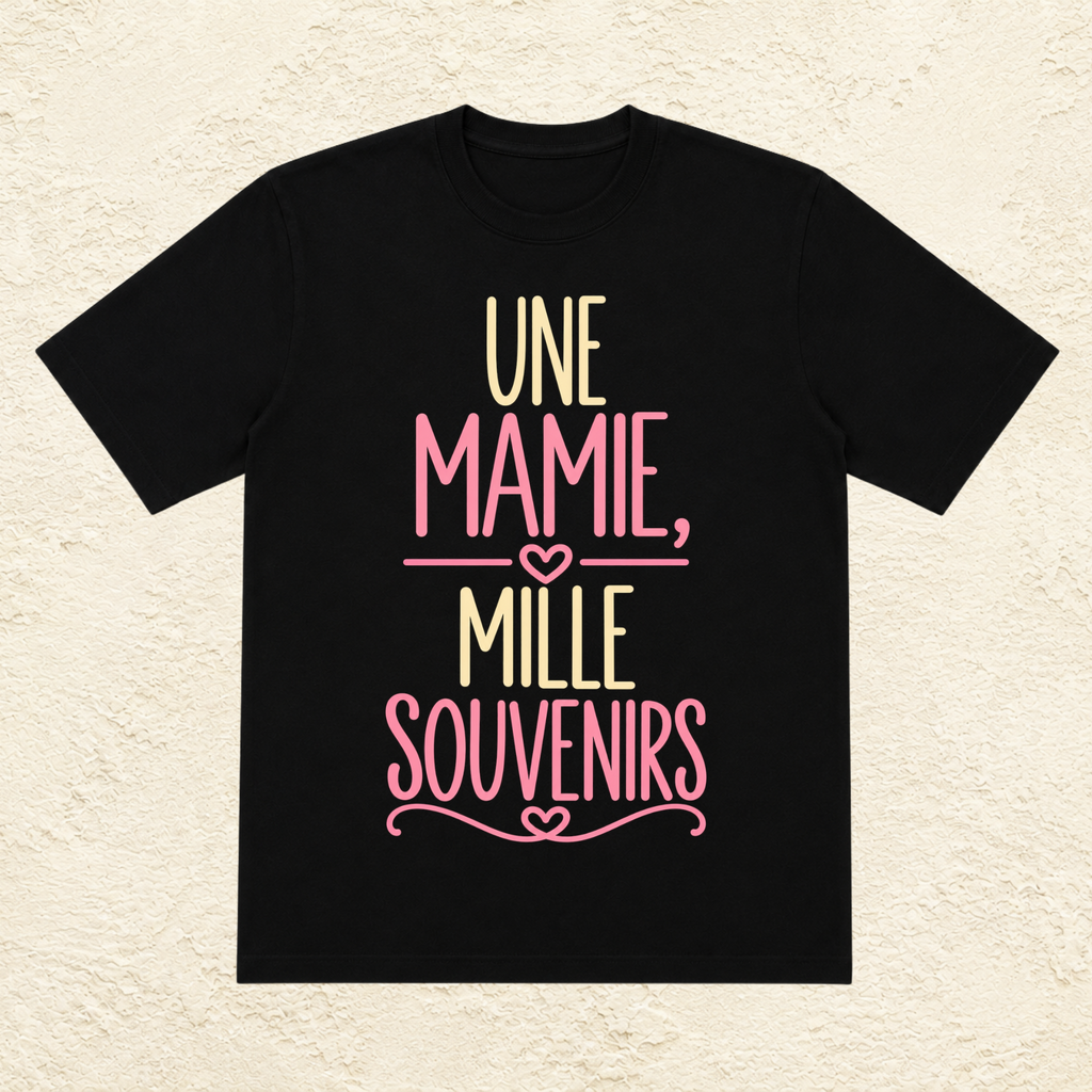 T-shirt femme Une mamie, mille souvenirs – Un vêtement plein d’émotion