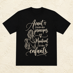 T-shirt Femme illustré « Avant j'avais des principes. Maintenant j'ai des enfants. »