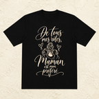T-shirt Femme illustré « De tous mes rôles, Maman est mon préféré »