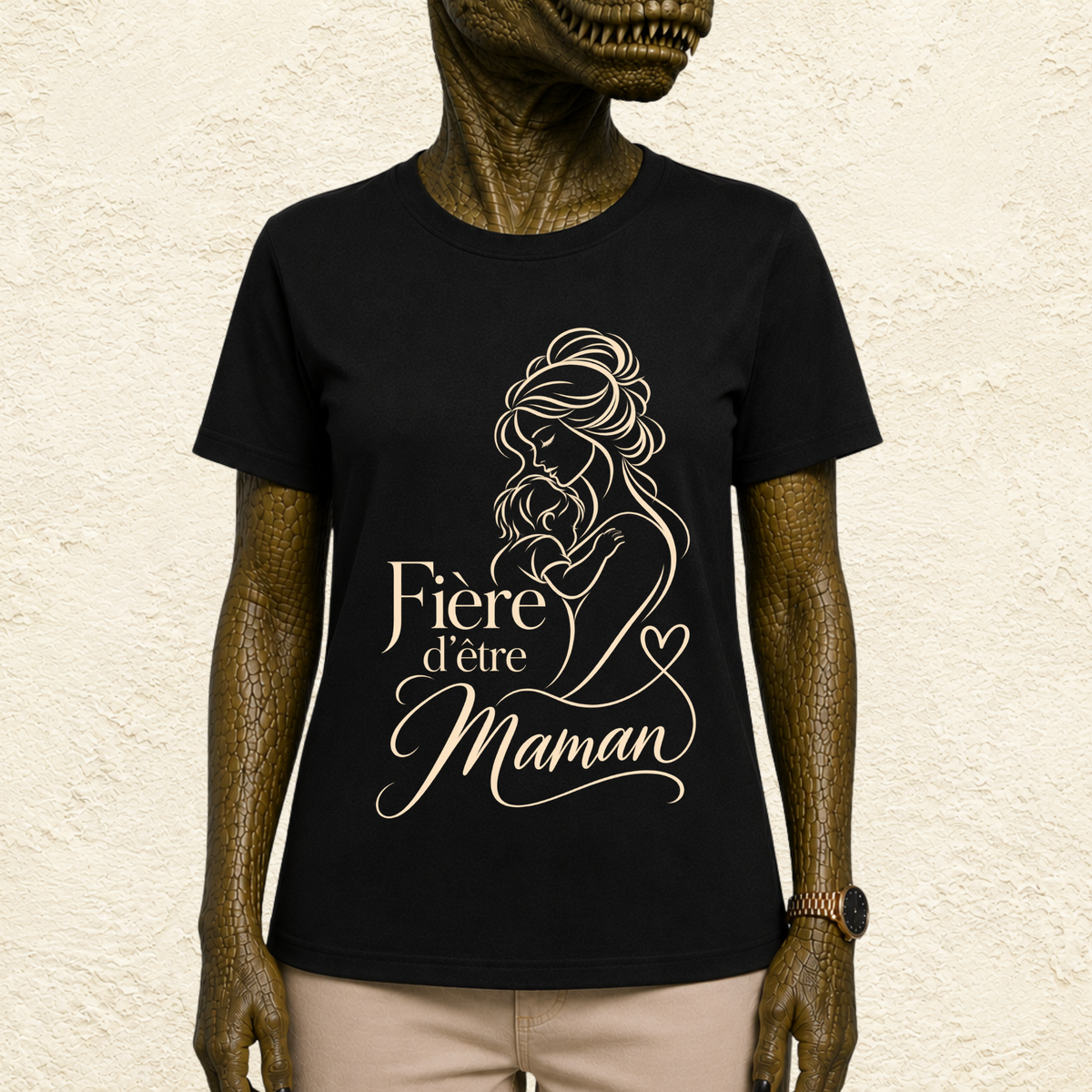 T-shirt Femme illustré « Fière d'être maman »