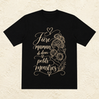 T-shirt Femme illustré « Fière maman de deux petits monstres »