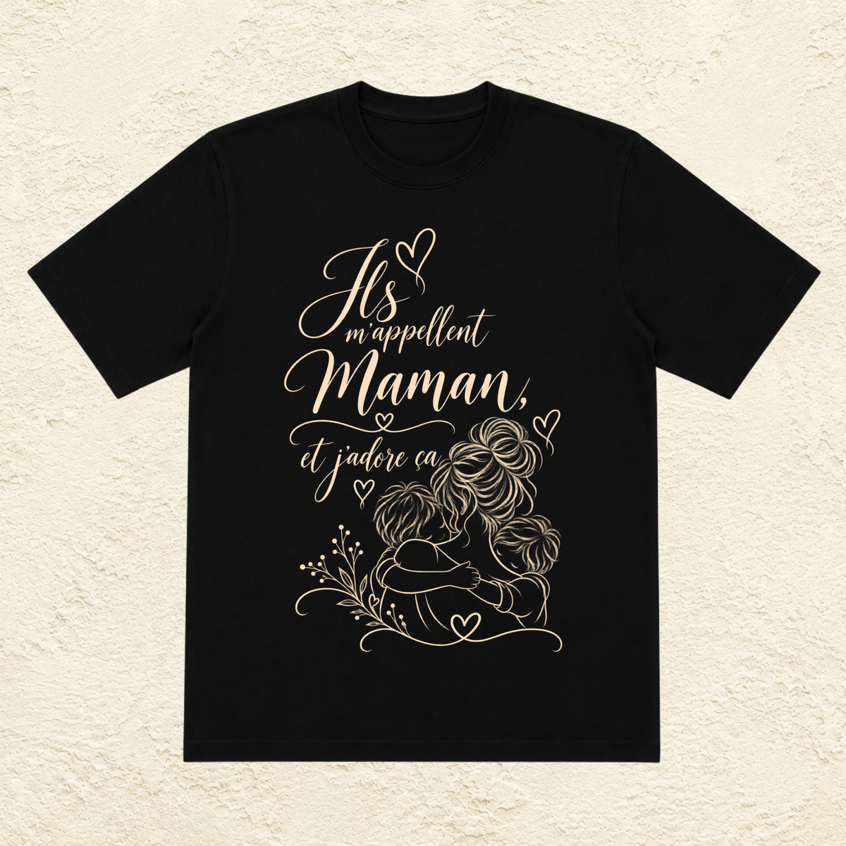 T-shirt Femme illustré « Ils m'appellent Maman et j'adore ça »