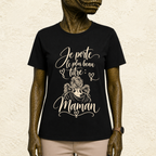 T-shirt Femme illustré « Je porte le plus beau titre : Maman »