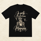 T-shirt Femme illustré « Je porte le plus beau titre : Maman »