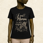 T-shirt Femme illustré « Je suis maman. Le silence m'inquiète. »