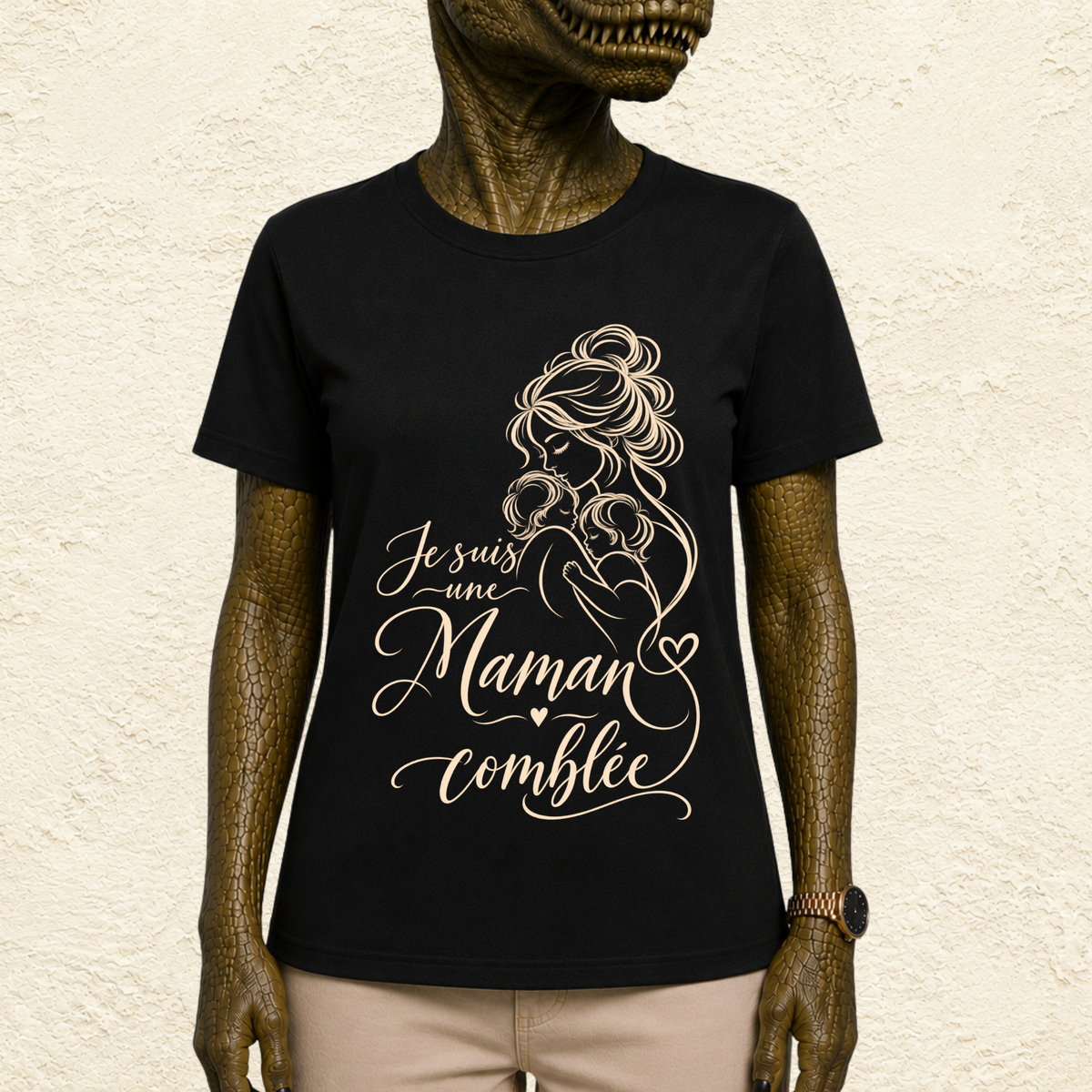 T-shirt Femme illustré « Je suis une maman comblée »