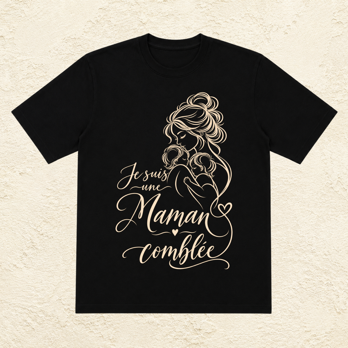 T-shirt Femme illustré « Je suis une maman comblée »