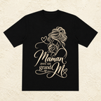 T-shirt Femme illustré « Maman avec un grand M »