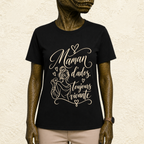 T-shirt Femme illustré « Maman d'ados, toujours vivante »