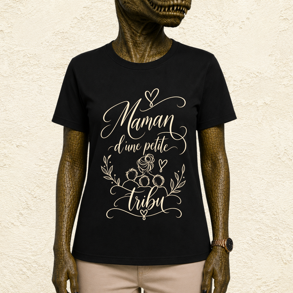 T-shirt Femme illustré « Maman d'une petite tribu »