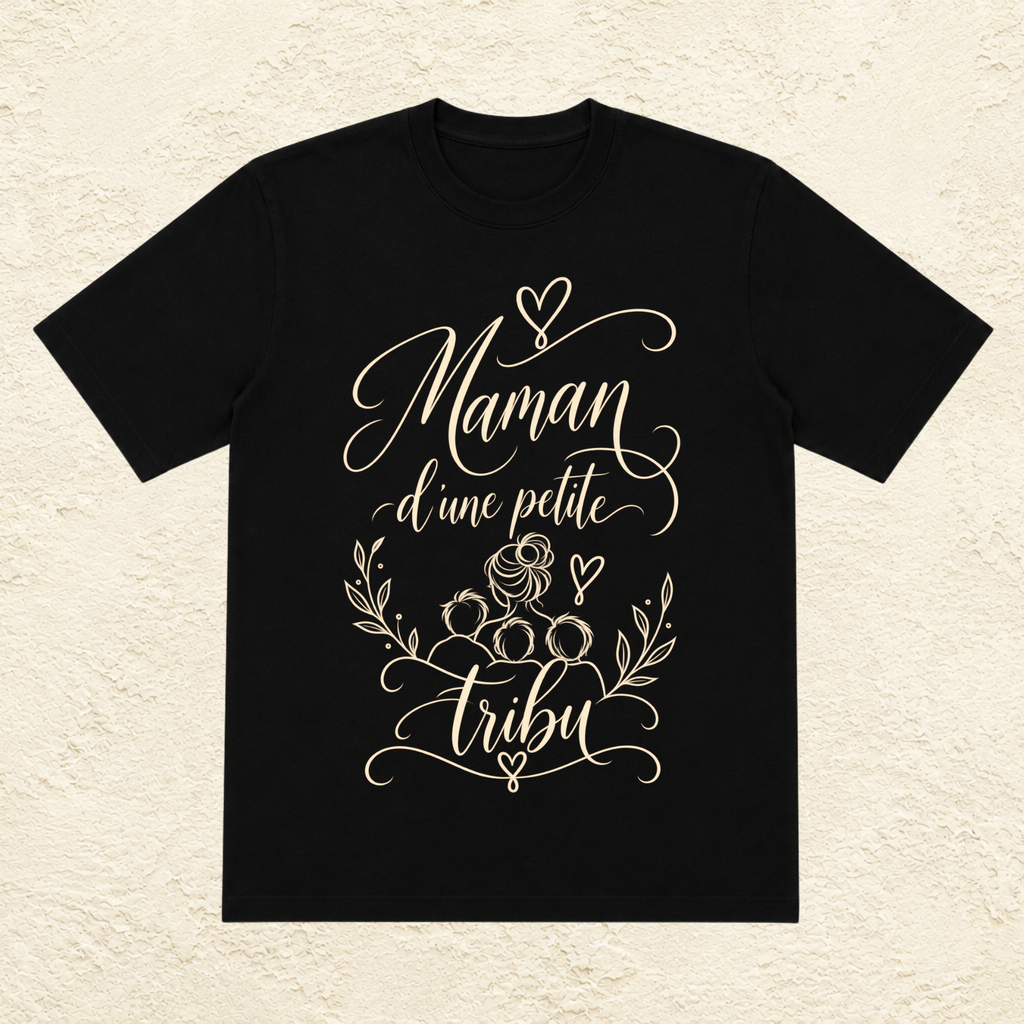 T-shirt Femme illustré « Maman d'une petite tribu »