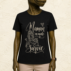 T-shirt Femme illustré « Maman en mode survie »