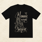 T-shirt Femme illustré « Maman en mode survie »