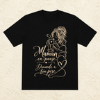 T-shirt Femme illustré « Maman en pause. Demande à ton père. »